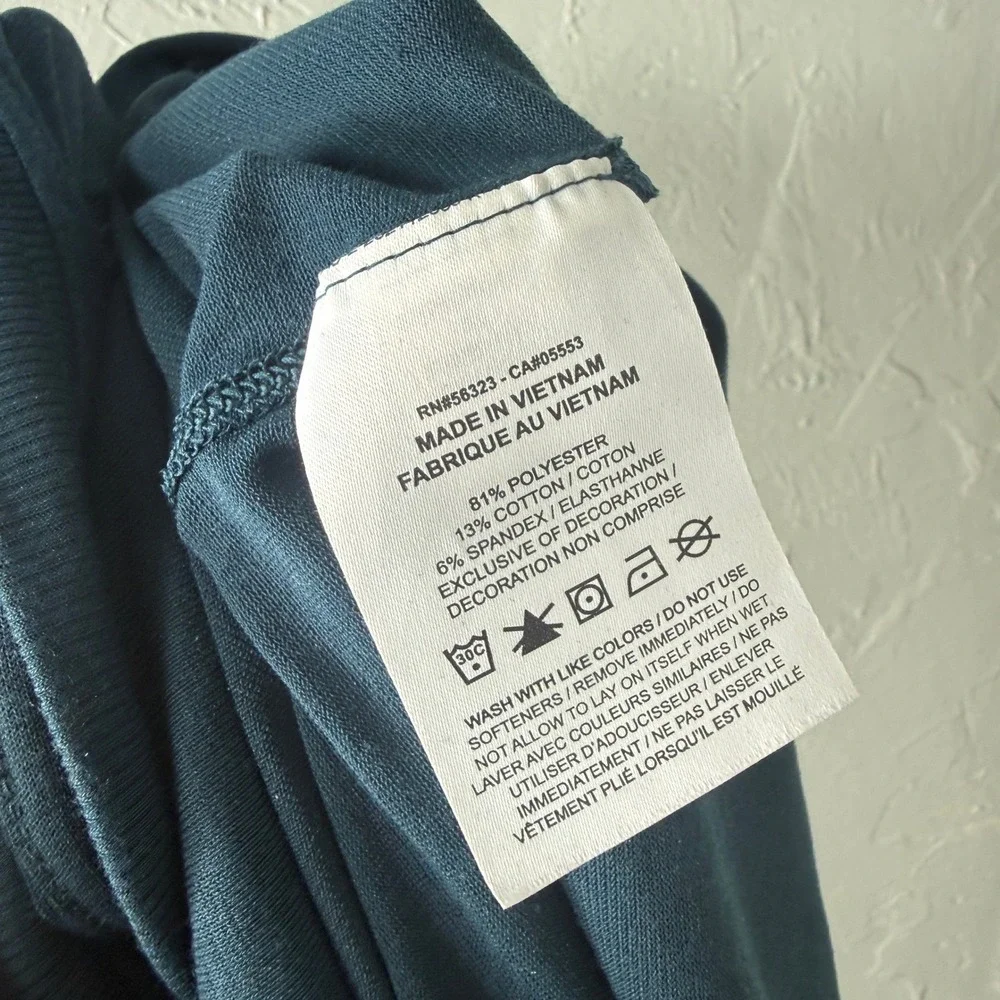 Nike One Women's Shirt XL Teal Long Sleeve Crew neck Relaxed FN2817 Knit W3-14